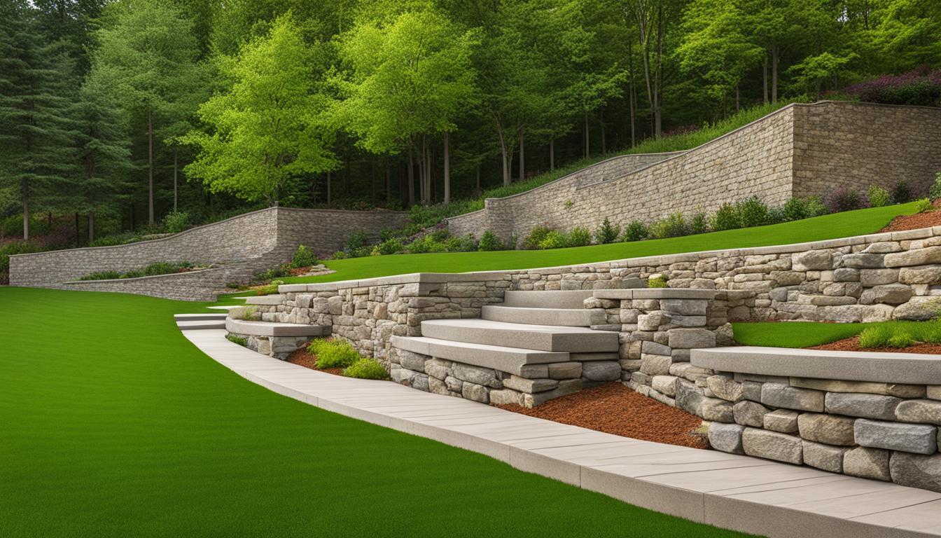 Retaining wall vs. sloped yard