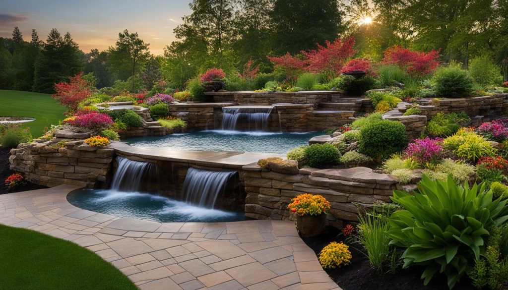 Water Feature Retaining Wall